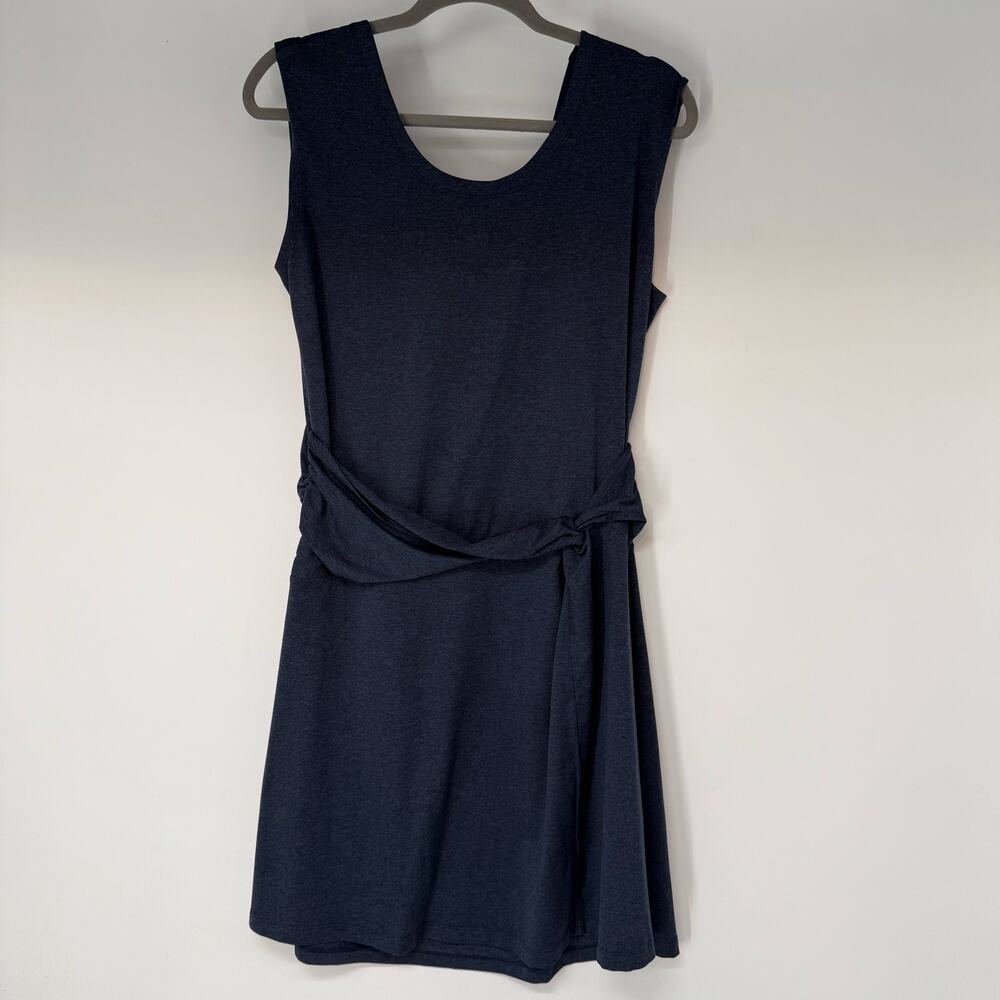 Patagonia Nena Seabrook Twist Tank Mini Dress Womens Large Navy Blue Sleeveless - Picture 2 of 10